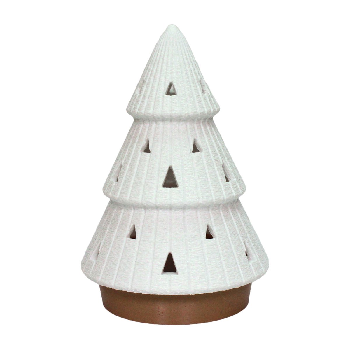 Luminária Árvore de Natal Camadas com Vela LED — Branco