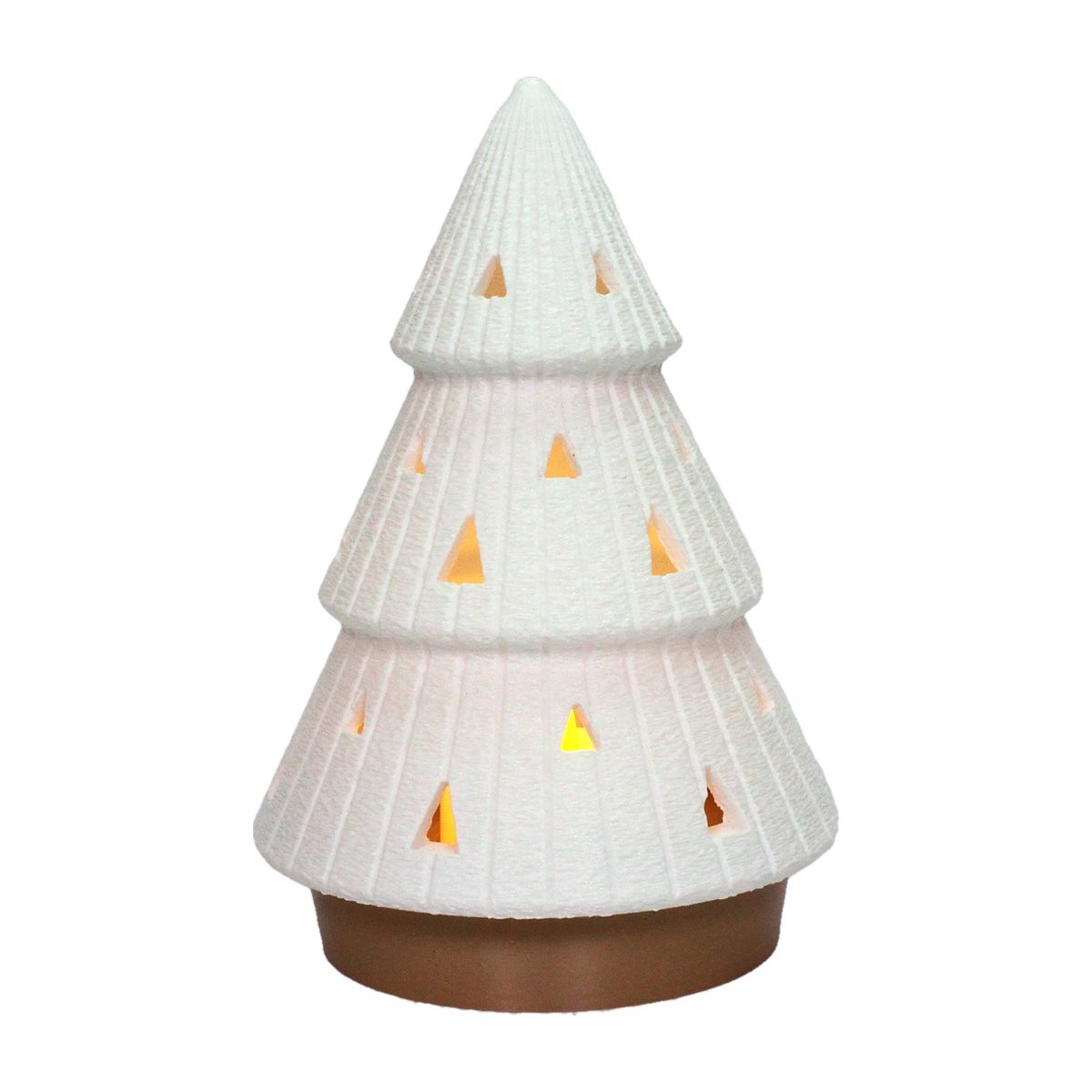 Luminária Árvore de Natal Camadas com Vela LED — Branco - Imagem 2