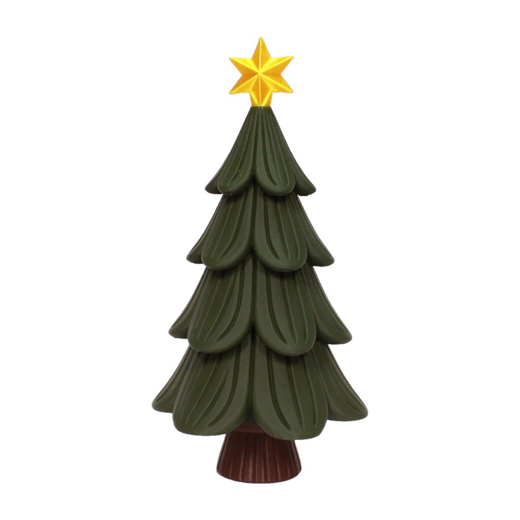 Árvore de Natal Decorativa com Estrela Dourada — Verde