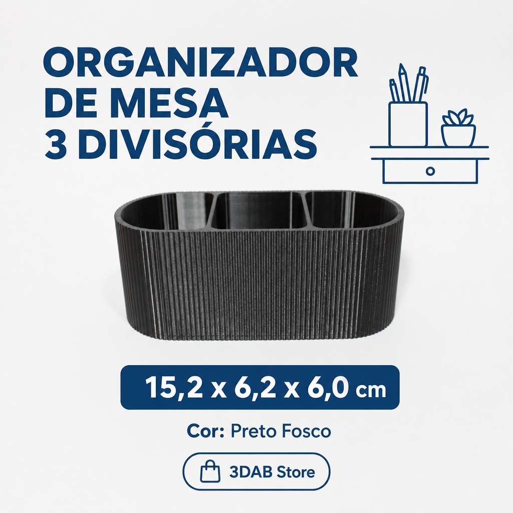 Organizador de Mesa 3 Divisórias - Imagem 2