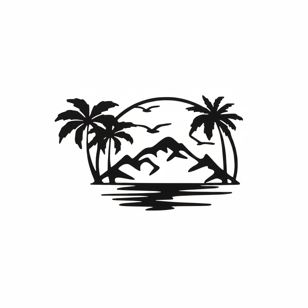 Quadro Ilha Tropical - Imagem 2